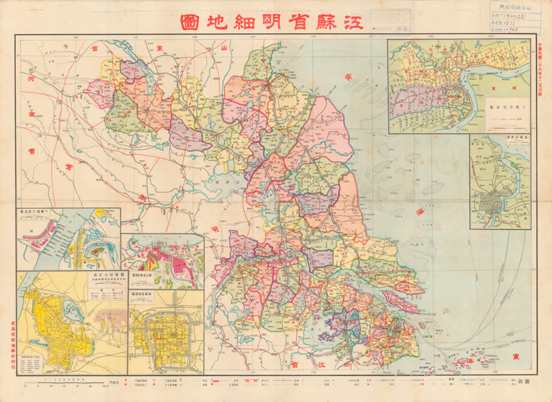1937年《江苏省明细地图》预览图 1937年《江苏省明细地图》预览图
