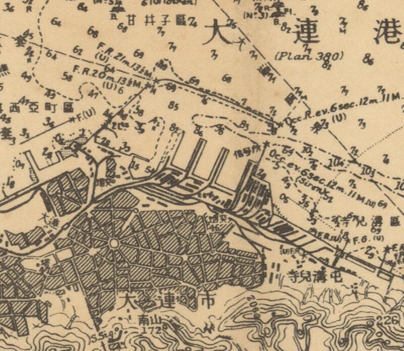 1935年《关东半岛及附近》大连地图预览图2