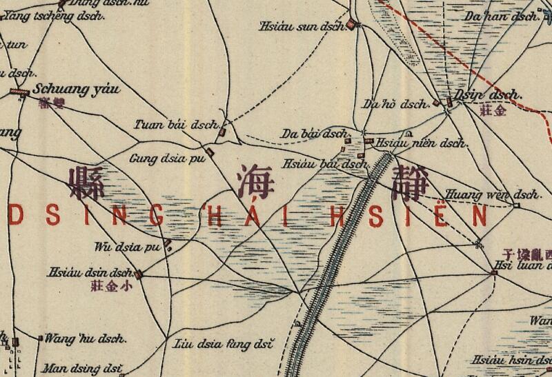 1907年天津及周边地图（德语）预览图3