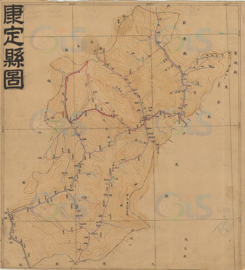 民国时期《康定县图》预览图 民国时期《康定县图》预览图