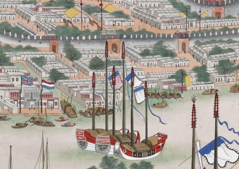 1770年代《广州鸟瞰图》预览图1