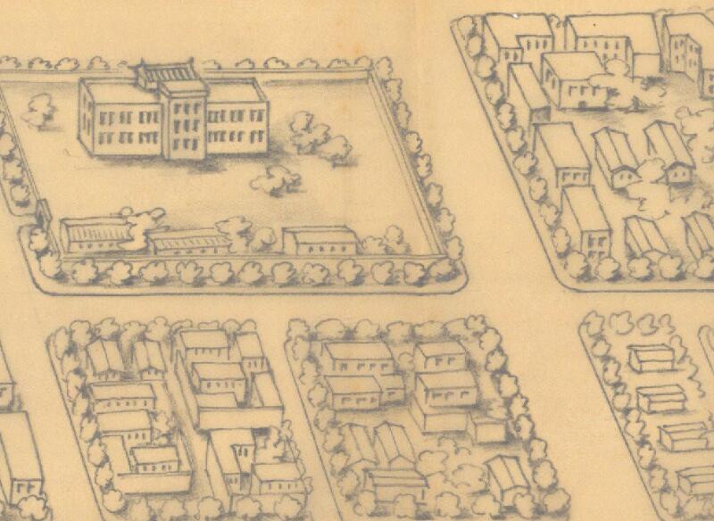民国石家庄《石门新市街鸟瞰图》预览图2