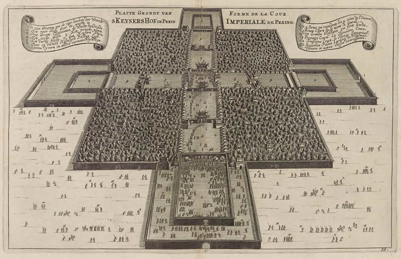 1665年《荷使初访中国记》中的北京地图预览图