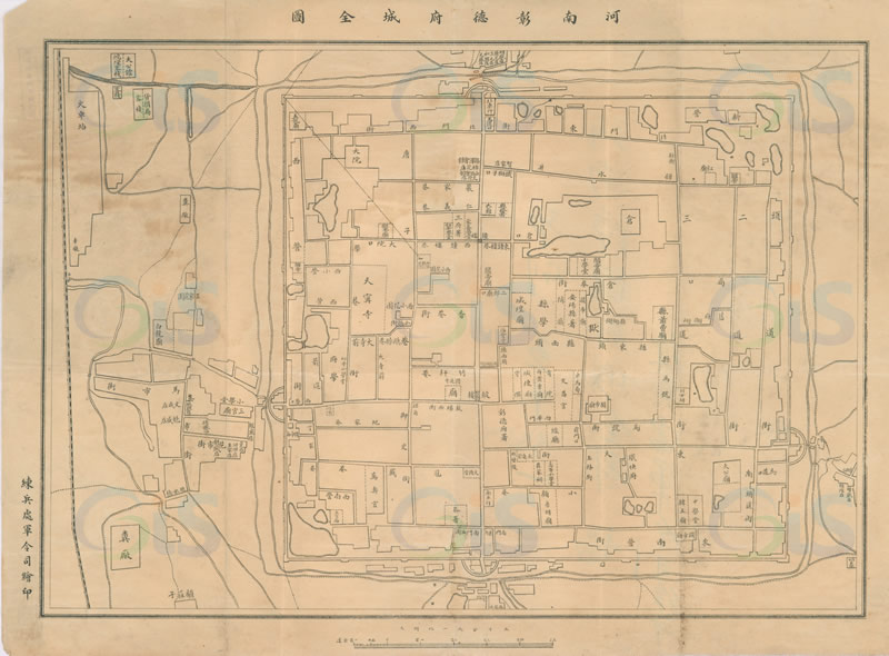 民国安阳《河南彰德府城全图》预览图