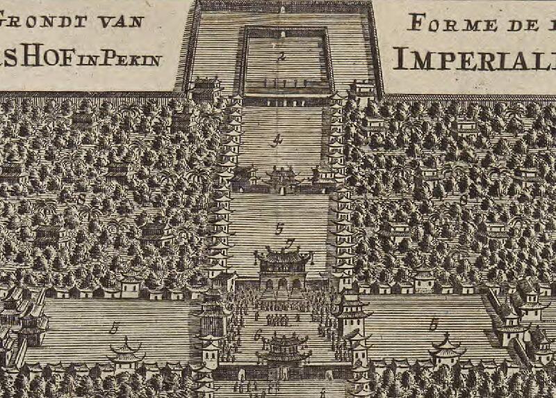 1665年《荷使初访中国记》中的北京地图预览图1