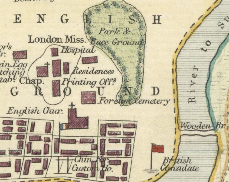 1853年英文版《上海及郊区图》预览图3