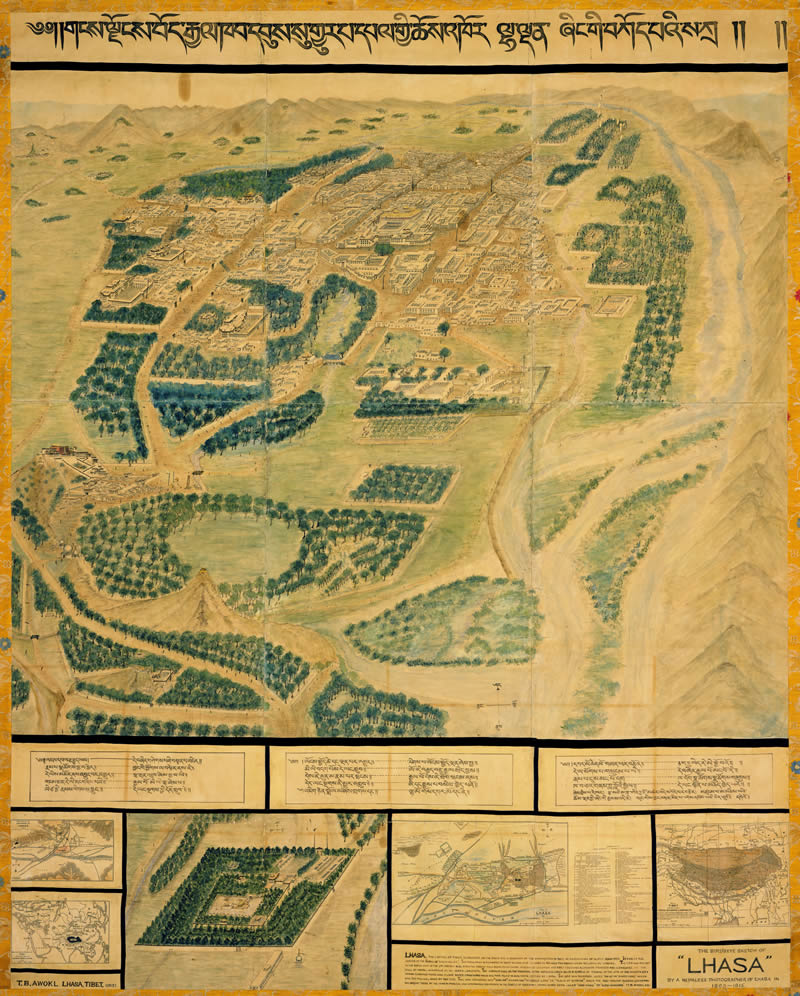 1905-1915年 拉萨鸟瞰图预览图 1905-1915年 拉萨鸟瞰图预览图