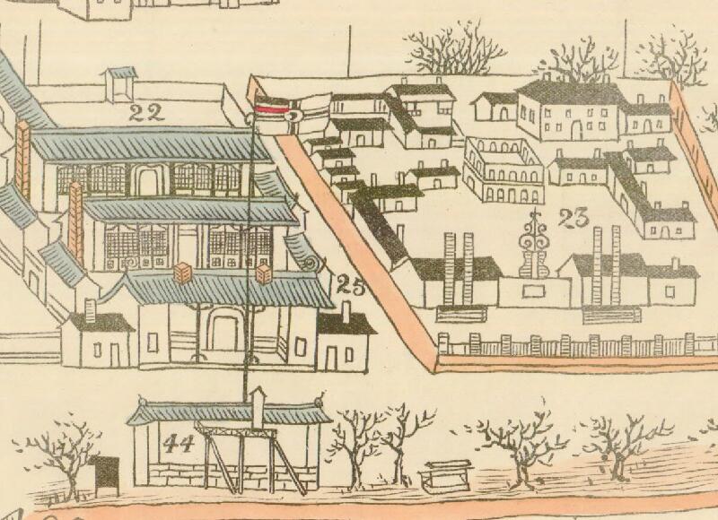 1898年青岛俯瞰手绘地图预览图1