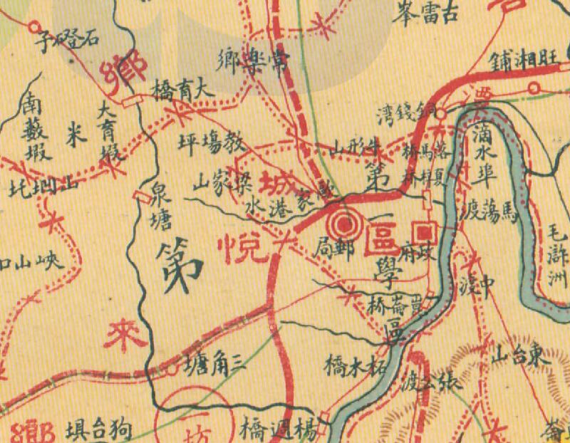 1929年湖南《湘乡明细地图》预览图1