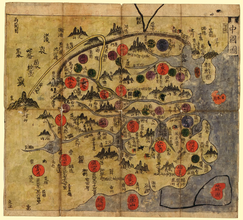 1800年代早期朝鲜绘《中国图》预览图 1800年代早期朝鲜绘《中国图》预览图