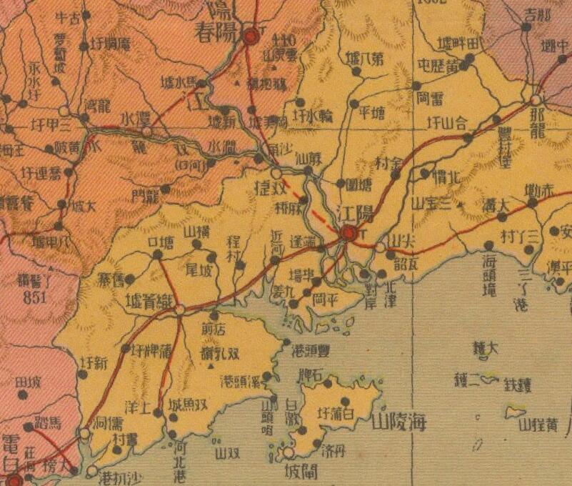 1940年《最新广东省形势图》预览图2