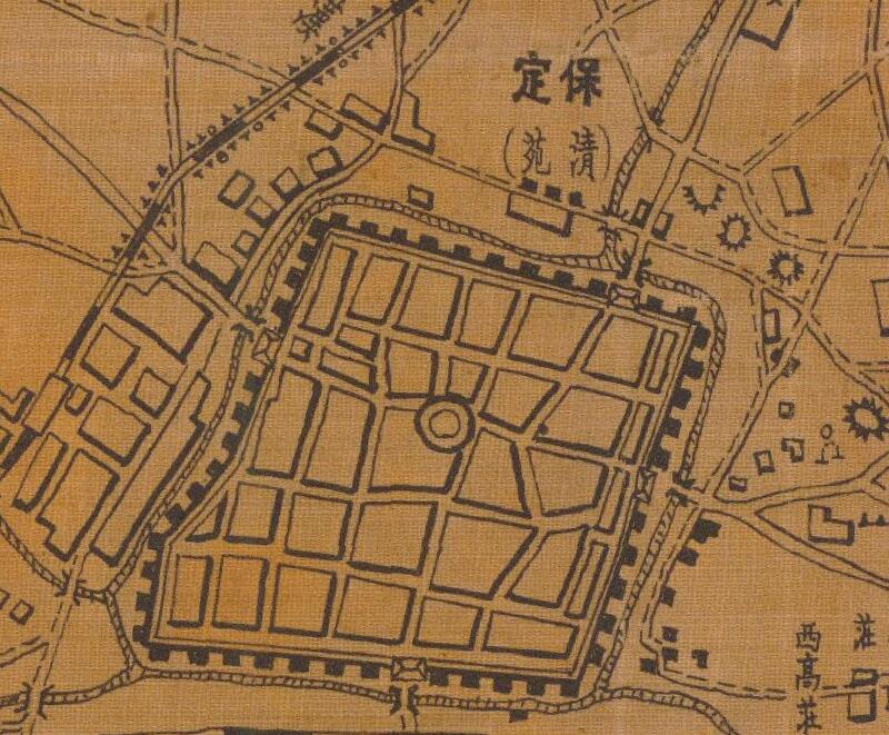 1936-1944年河北《保定现况图》预览图1