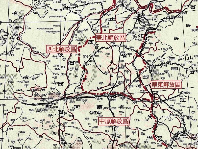 1949年《中国解放区现势图》预览图1 1949年《中国解放区现势图》预览图1