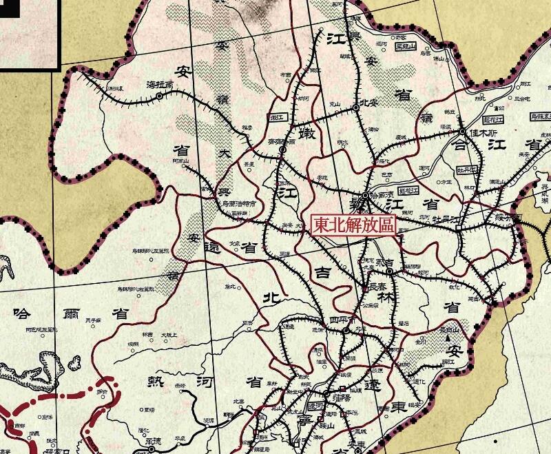 1949年《中国解放区现势图》预览图2 1949年《中国解放区现势图》预览图2