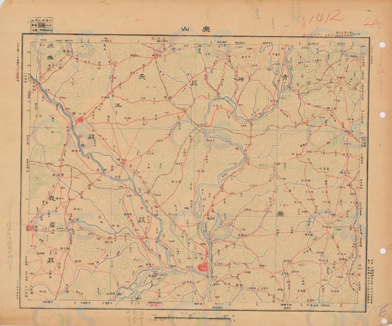 1940年代四川十万分一民国图402P预览图3 1940年代四川十万分一民国图402P预览图3