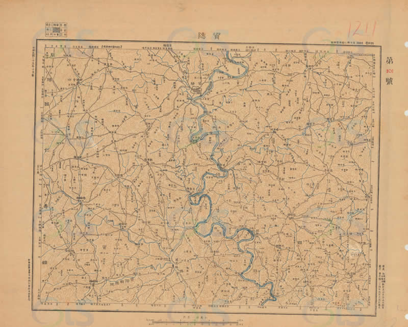 1940年代四川十万分一民国图402P预览图4 1940年代四川十万分一民国图402P预览图4