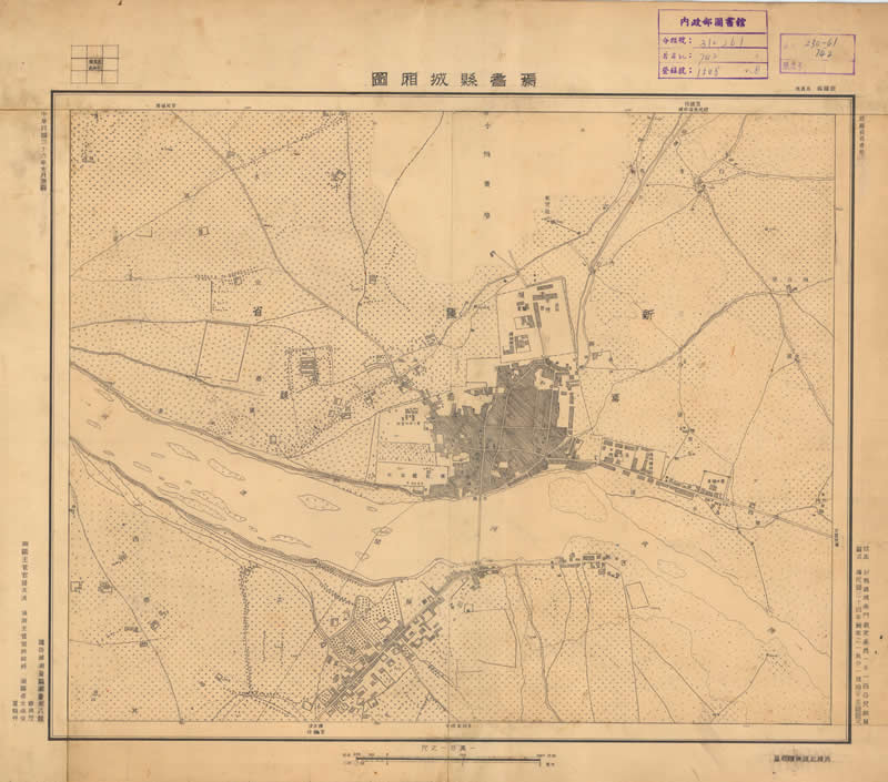 1947年新疆《焉耆县城厢图》预览图 1947年新疆《焉耆县城厢图》预览图