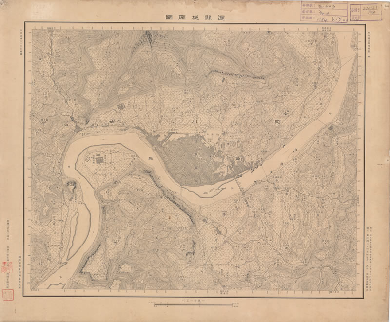 1947年四川《达县城厢图》预览图 1947年四川《达县城厢图》预览图