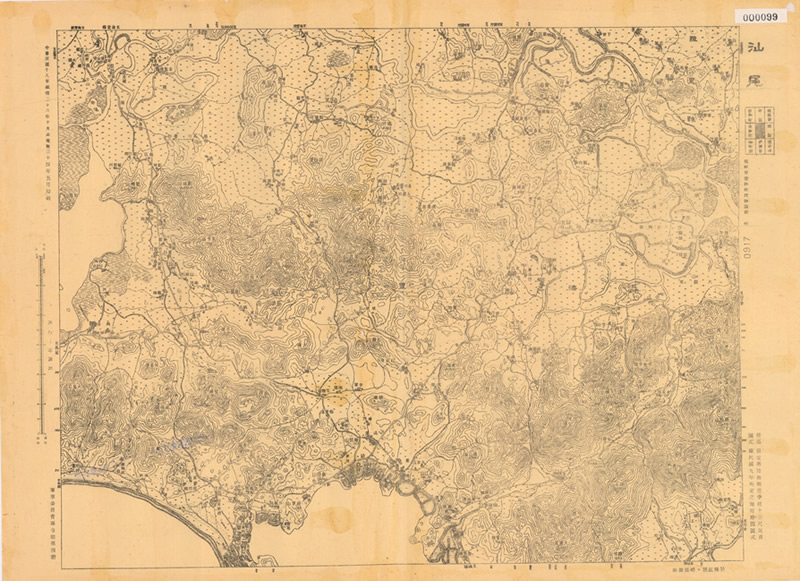 1947年《广东省地形图》五万分一预览图1