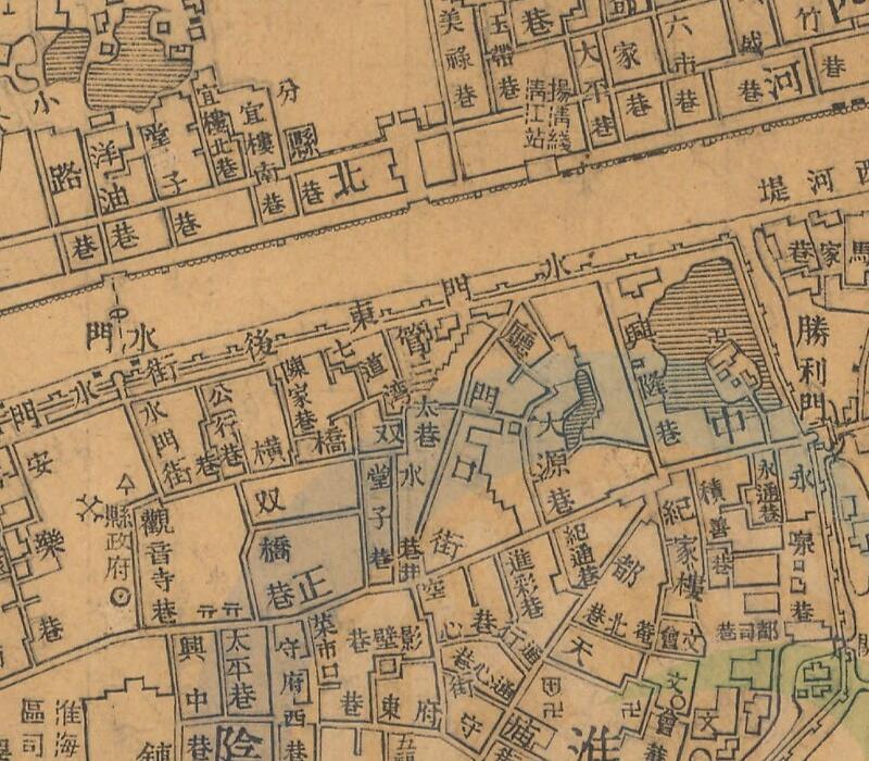 1947年《淮阴县城市图》1万分1预览图2