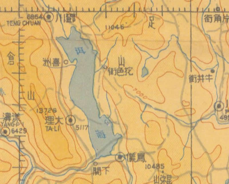 1947年100万《大理》航空图预览图1