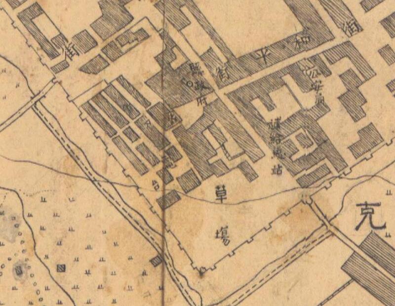 1947年新疆《阿克苏县城厢图》预览图2 1947年新疆《阿克苏县城厢图》预览图2