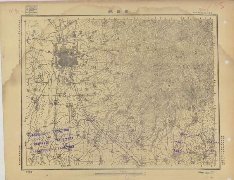1947年《山西省地形图》五万分一预览图2