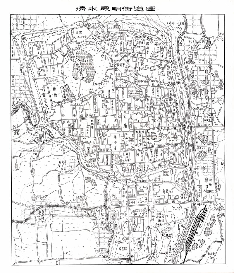 清末《昆明街道图》预览图