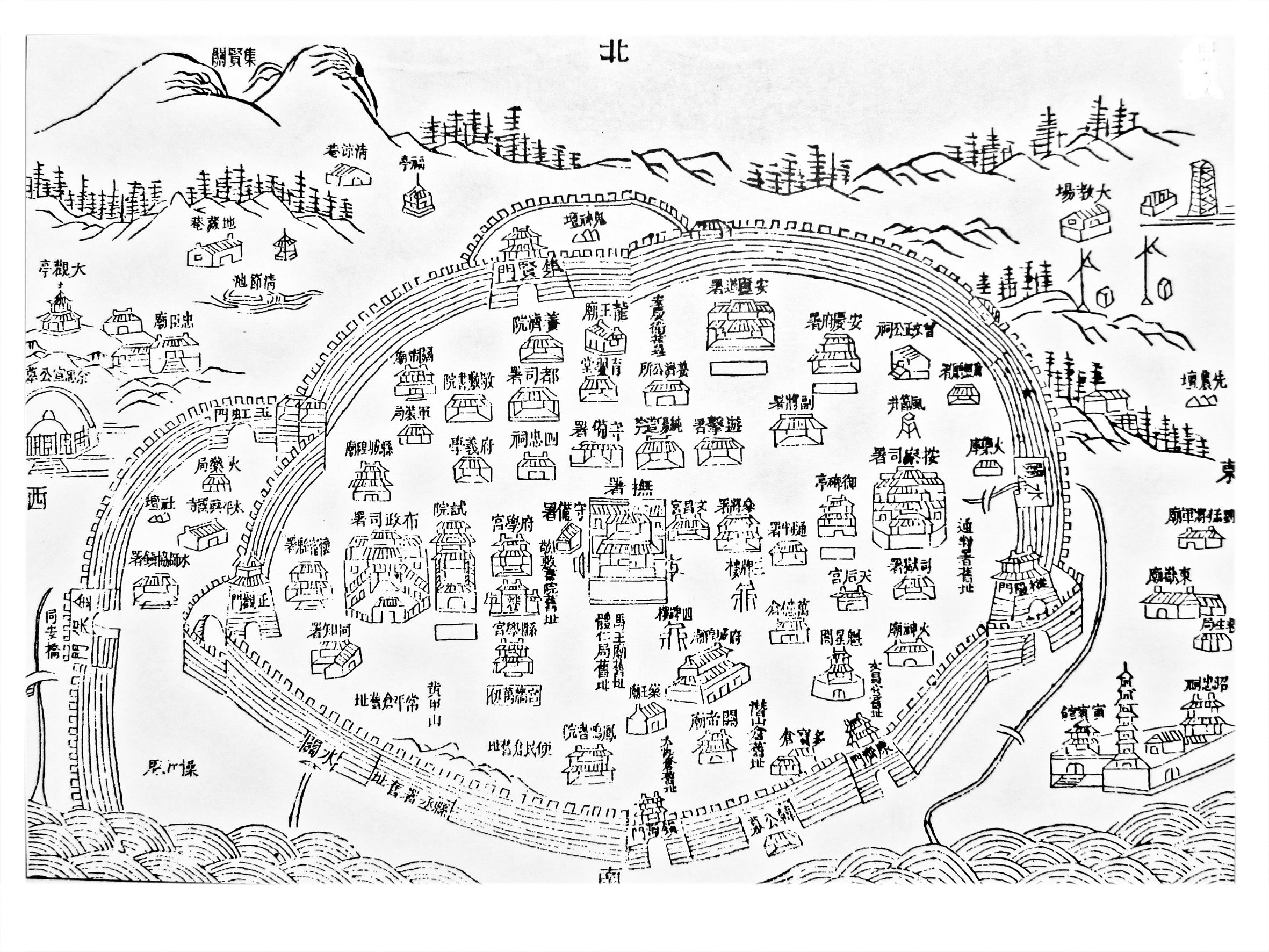 1878年安庆《安徽省城图》预览图 1878年安庆《安徽省城图》预览图