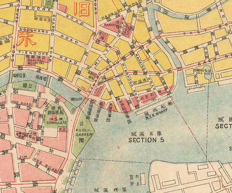 1917年《最近实测上海新地图》预览图1