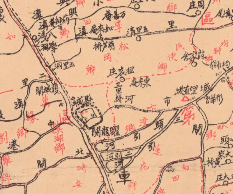 1943年《简明宝应县图》预览图1