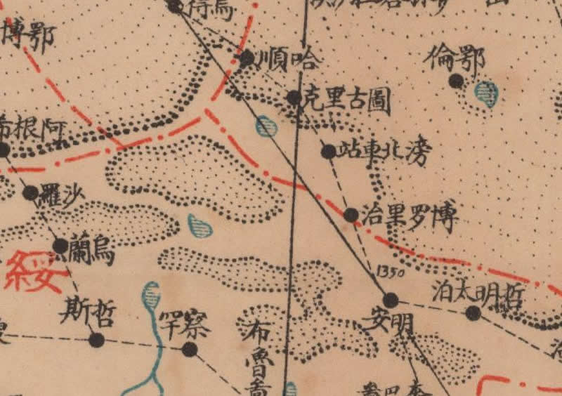 1929年《蒙古邮路图》预览图3