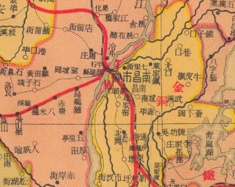 1938年《江西省明细地图》预览图1 1938年《江西省明细地图》预览图1