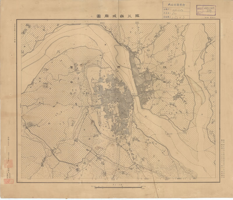 1947年江西《临川县城厢图》预览图 1947年江西《临川县城厢图》预览图