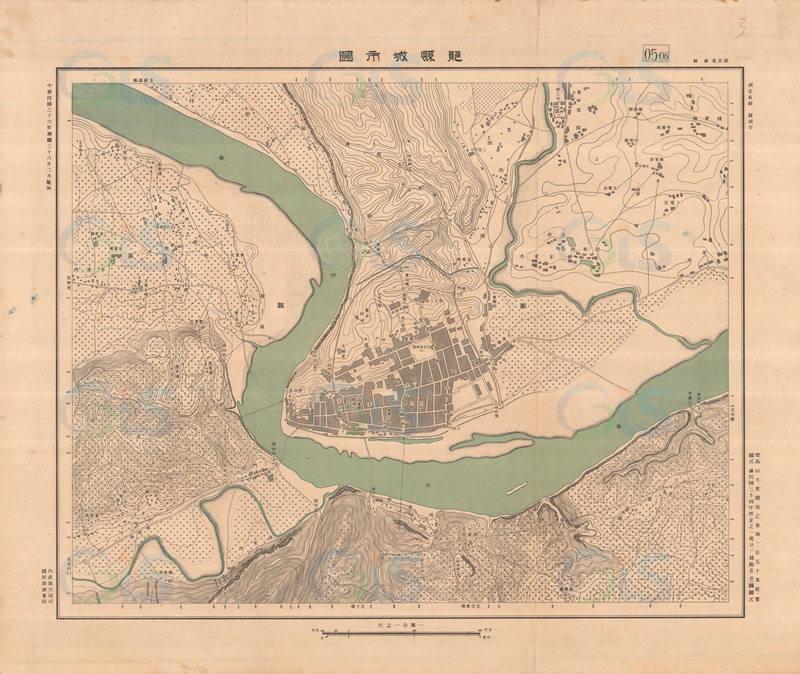 1949年湖北《郧县城市图》预览图 1949年湖北《郧县城市图》预览图