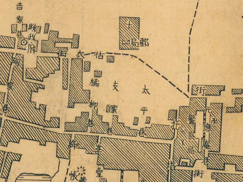 1947年湖北《江陵县城市图》预览图2