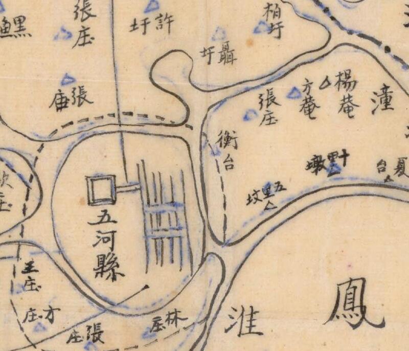 民国时期《五河县舆图》预览图1