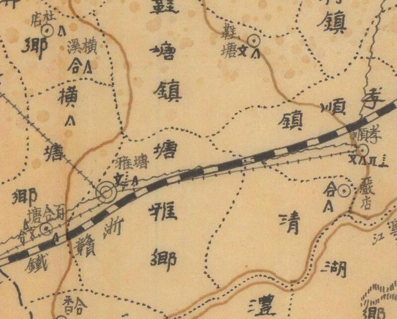 1940年代《浙江省金华县县图》预览图2