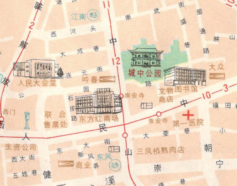 1980年《无锡市交通图》预览图2