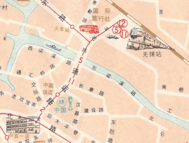 1980年《无锡市交通图》预览图3