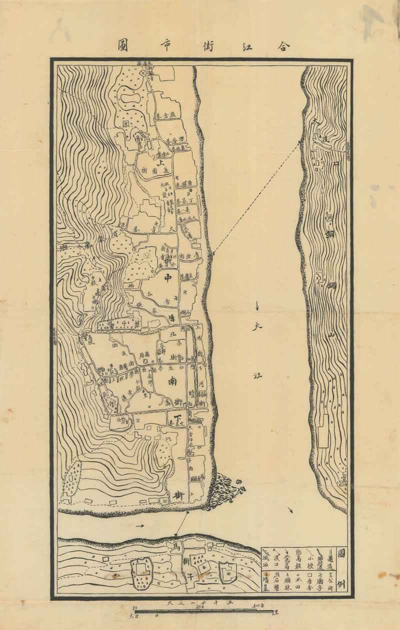民国四川《合江街市图》预览图 民国四川《合江街市图》预览图