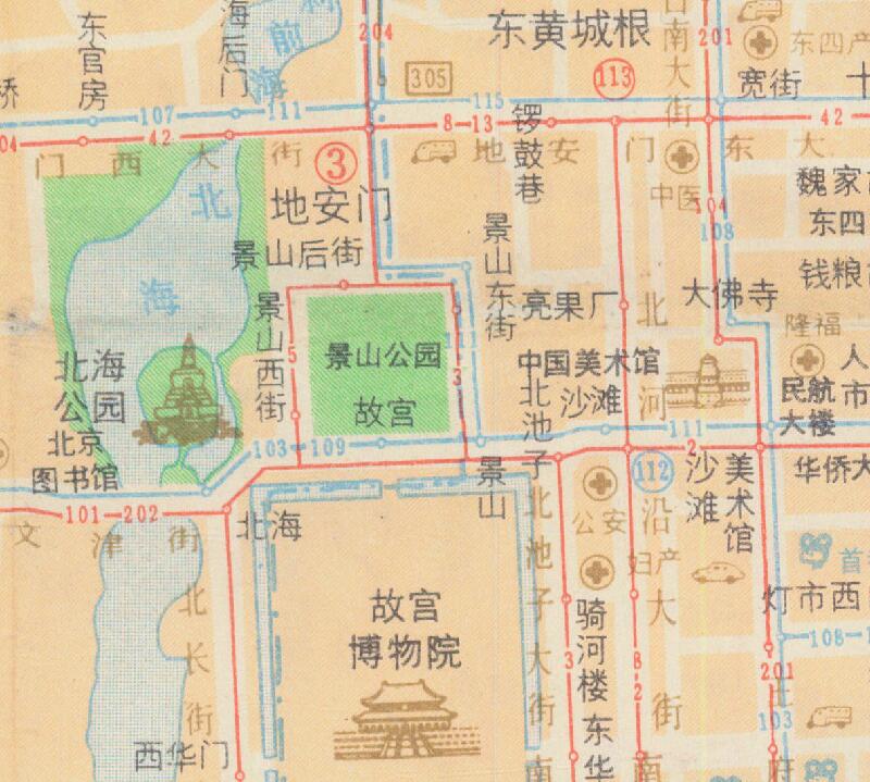 1983年《北京市交通图》预览图2