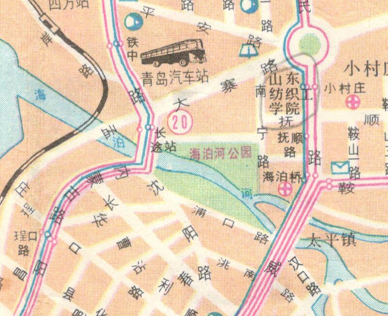 1982年《青岛市交通图》预览图2