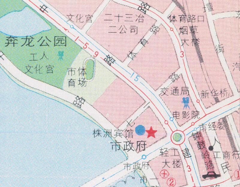 1992年《株洲交通旅游图》预览图3 1992年《株洲交通旅游图》预览图3