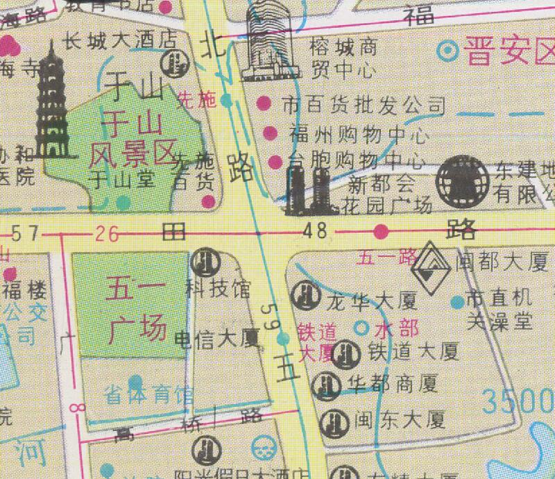 1996年《福州市交通游览图》预览图2