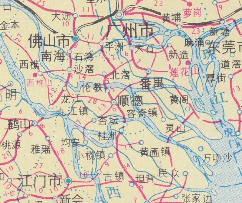 1987年《广东省交通旅游图》预览图2