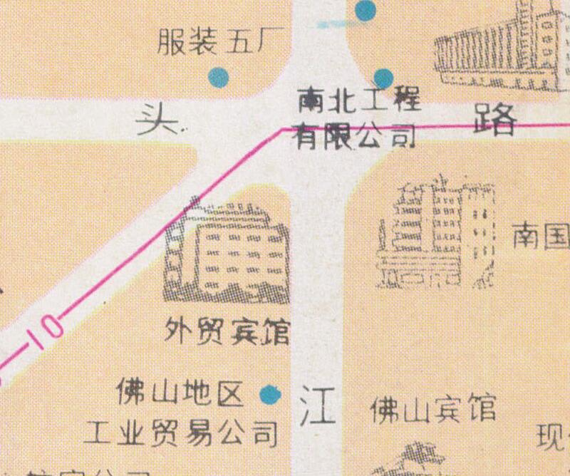 1989年《佛山市交通游览图》预览图2
