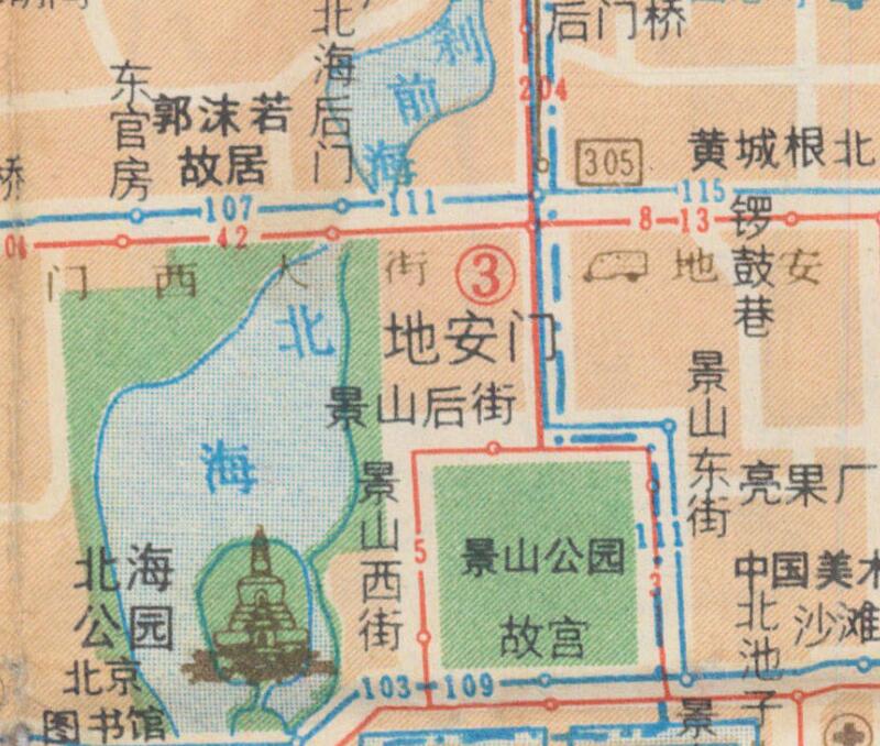 1985年《北京市交通图》预览图2
