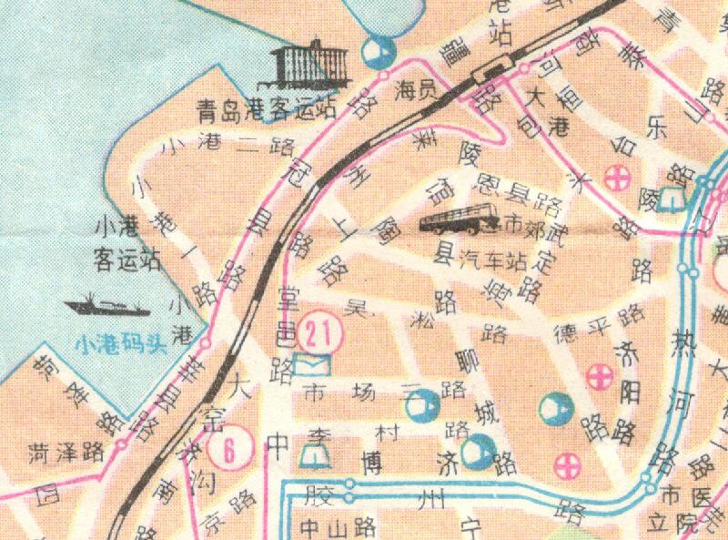 1986年《秦皇岛市市区游览交通图》预览图3