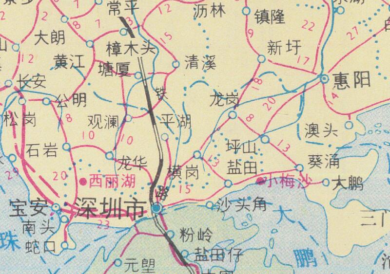 1987年《广东省交通旅游图》预览图3